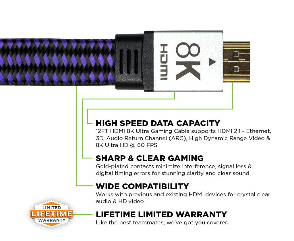 Cable Ultra High Speed ​​HDMI - Conector HDMI - Conector HDMI - 8K